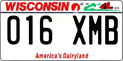 WI license plate 016XMB