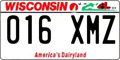WI license plate 016XMZ