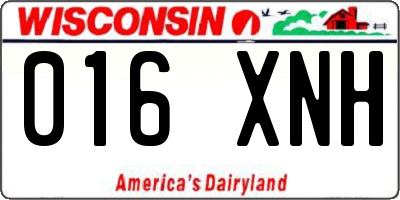 WI license plate 016XNH