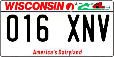 WI license plate 016XNV