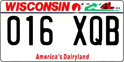 WI license plate 016XQB