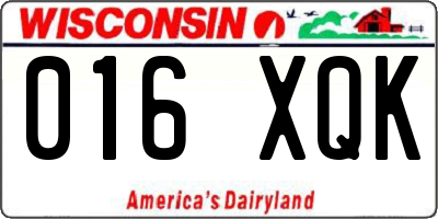 WI license plate 016XQK