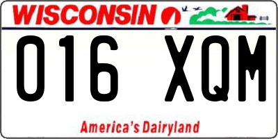 WI license plate 016XQM