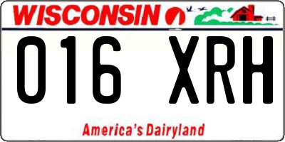WI license plate 016XRH