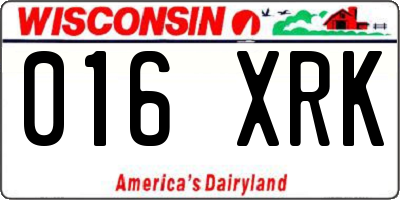 WI license plate 016XRK