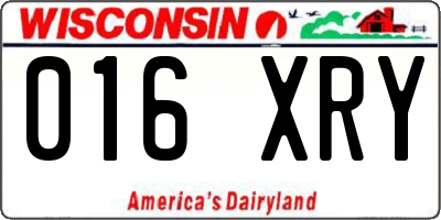 WI license plate 016XRY