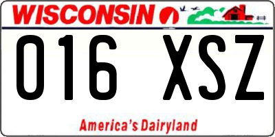 WI license plate 016XSZ