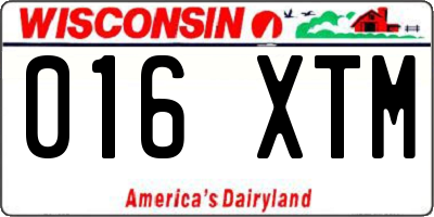 WI license plate 016XTM