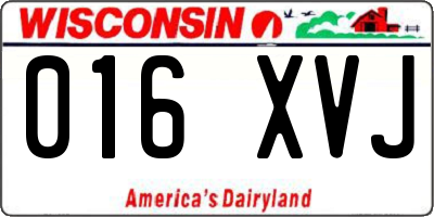 WI license plate 016XVJ