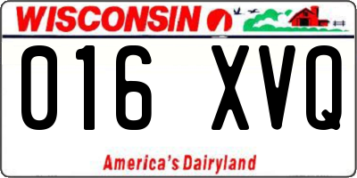 WI license plate 016XVQ