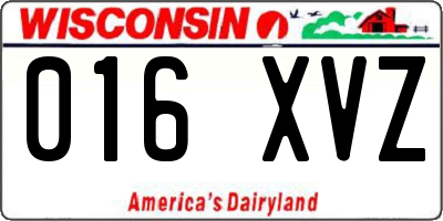 WI license plate 016XVZ