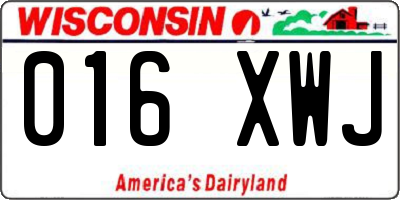 WI license plate 016XWJ