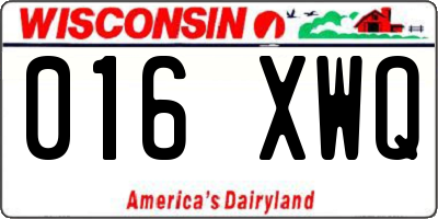 WI license plate 016XWQ