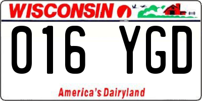 WI license plate 016YGD