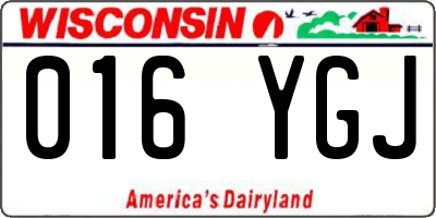 WI license plate 016YGJ