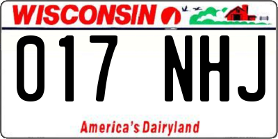 WI license plate 017NHJ