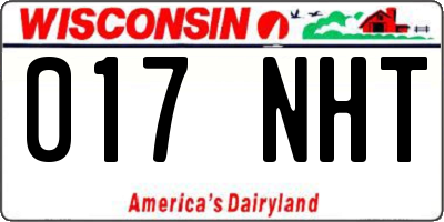 WI license plate 017NHT