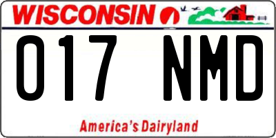 WI license plate 017NMD