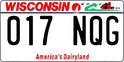 WI license plate 017NQG
