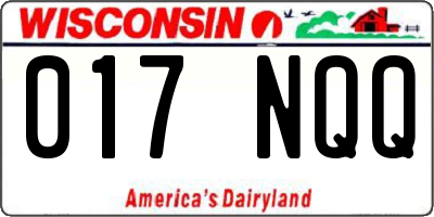 WI license plate 017NQQ