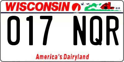 WI license plate 017NQR