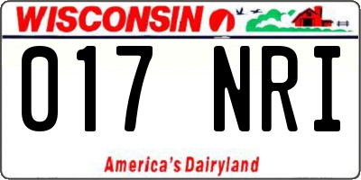 WI license plate 017NRI