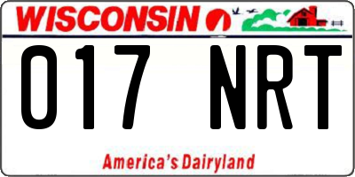 WI license plate 017NRT