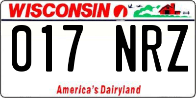 WI license plate 017NRZ
