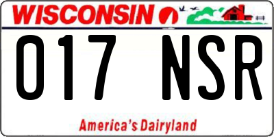 WI license plate 017NSR
