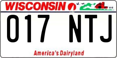 WI license plate 017NTJ