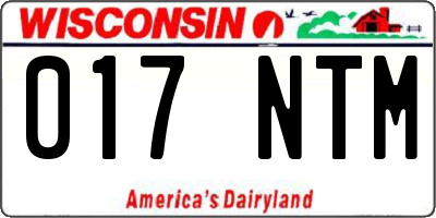 WI license plate 017NTM