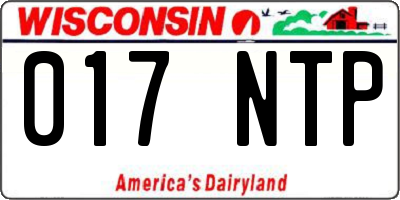 WI license plate 017NTP
