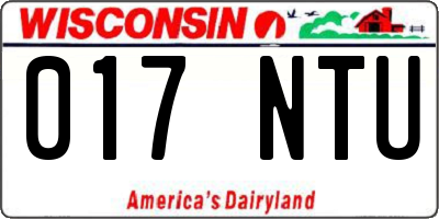 WI license plate 017NTU