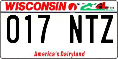 WI license plate 017NTZ