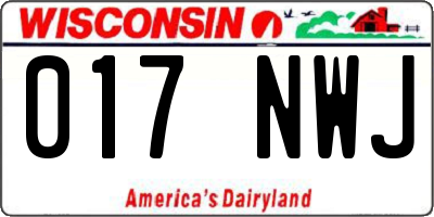 WI license plate 017NWJ