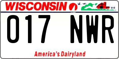 WI license plate 017NWR