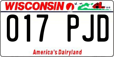 WI license plate 017PJD