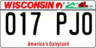 WI license plate 017PJO
