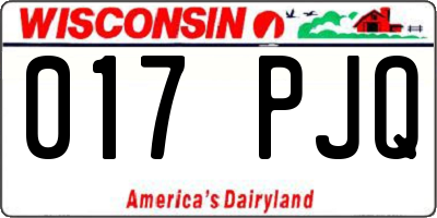 WI license plate 017PJQ