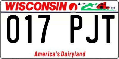 WI license plate 017PJT