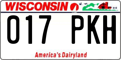 WI license plate 017PKH