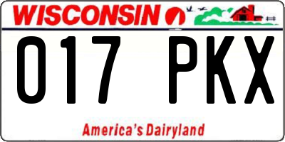 WI license plate 017PKX