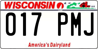 WI license plate 017PMJ
