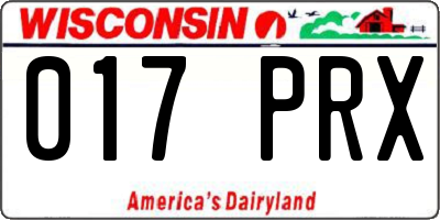 WI license plate 017PRX