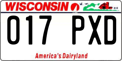 WI license plate 017PXD