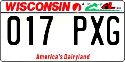WI license plate 017PXG
