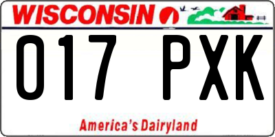 WI license plate 017PXK