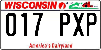 WI license plate 017PXP