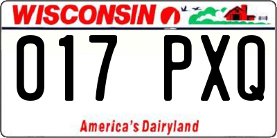 WI license plate 017PXQ