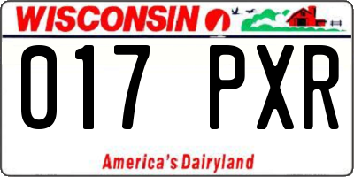 WI license plate 017PXR